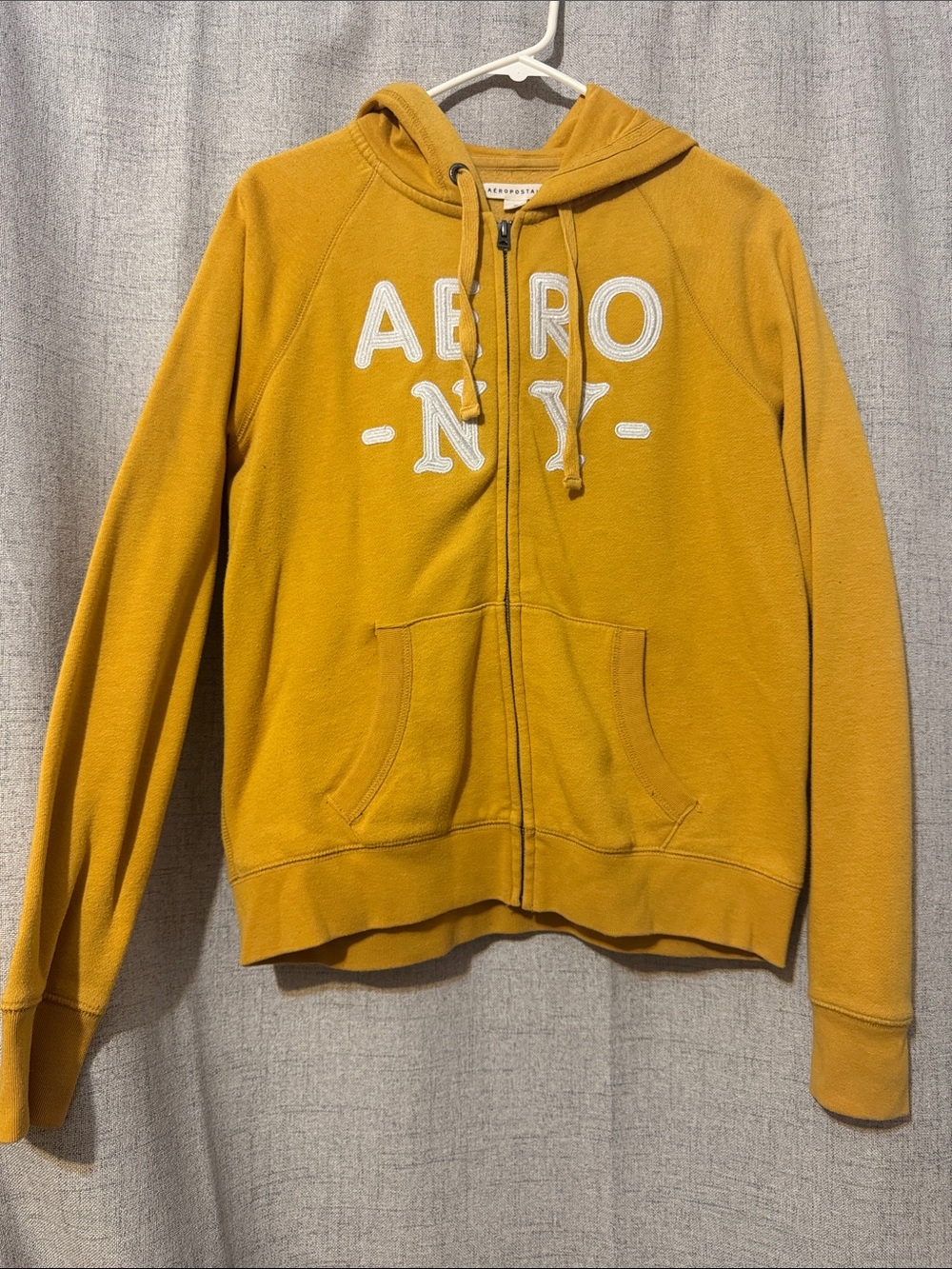 Aeropostale Mustard Yellow Full-Zip Hoodie